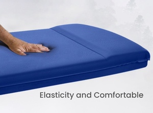 4 mùa bền gấp Bộ nhớ đàn hồi cao bọt cắm trại Nệm cuộn lên trong một túi mang theo Lều pad cho đi bộ đường dài - Product Image 5