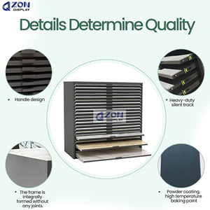 Exhibidor de Azulejos con Cajones para Ahorrar Espacio, de Gran Capacidad, para Exhibición de Muestras de Piedra, Mármol, Granito y Cuarzo en Sala de Exposiciones - Product Image 2