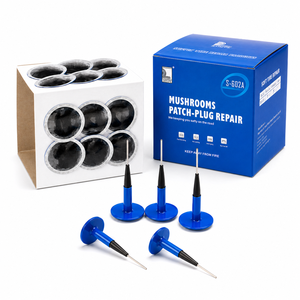 Insert de réparation de <span class=keywords><strong>pneu</strong></span> Blue Mushroom Patch Plug avec tige de guidage en acier et outil manuel pour un étanchéité sécurisée des pneus <span class=keywords><strong>tubeless</strong></span> de voitures et camions - Product Image 3