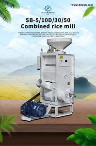 SB-30 Mesin Penggilingan Nasi Otomatis, Mesin Dehusking Paddy Otomatis untuk Penggilingan Nasi