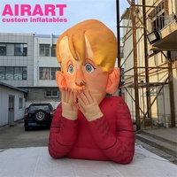 AIRART Personnage de dessin animé gonflable personnalisé, Géant gonflable en forme de garçon surpris pour la décoration de festivals commerciaux