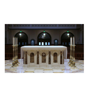 Iglesia religiosa Mesa <span class=keywords><strong>de</strong></span> altar <span class=keywords><strong>de</strong></span> sacrificio <span class=keywords><strong>de</strong></span> piedra <span class=keywords><strong>de</strong></span> mármol blanco antiguo - Product Image 1