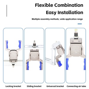 JD Pneumatic <b>Robot</b> Clamp <b>Mini</b> GR04.100J1080 Fixture Wide Opening Flexible Silicone Pad for Injection Molding Manipulator Gripper - Product Image 2
