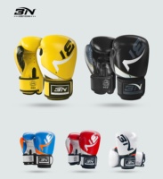 Gants de boxe pour enfants BN 6OZ Vente en gros Logo personnalisé Cuir PU Rouge Mini gants de boxe pour enfants