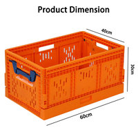 Caisses en plastique de haute qualité 100% vierge PP caisse pliable de qualité alimentaire boîte de rangement en maille pour légumes et fruits