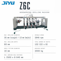 Machine à percer CNC JIYU Z6C pour le travail du bois, 6 rangées, machine à percer multi-broches CNC, machine à percer haute efficacité pour meubles