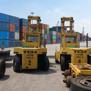 4x4 Used TCM Diesel Forklift 16TON 2007 Model FD160 Izusu Diesel Engine 5375mm Lift Height - Product Image 3