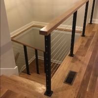 Balustrade moderne en câble d'acier inoxydable pour escalier d'appartement, balcon, villa, couloirs - Résistante à l'eau, facile à installer