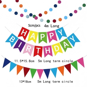 Nuovo Set Decorativo per Feste <span class=keywords><strong>di</strong></span> <span class=keywords><strong>Compleanno</strong></span> con Striscione, Ghirlanda e Palline a Nido d'Ape per Bambini e Baby Shower - Product Image 3