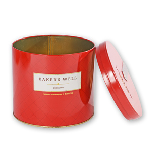 Barattoli <span class=keywords><strong>in</strong></span> <span class=keywords><strong>Latta</strong></span> Ermetici per Biscotti con Stampa Offset, Coperchio Rimovibile, Finitura Lucida/Opaca, per Snack Natalizi e Cioccolato - Product Image 2