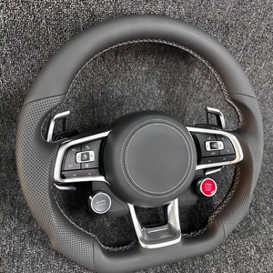 Cuir Offre Spéciale de démarrage à une clé pour Volkswagen <span class=keywords><strong>R</strong></span>-<span class=keywords><strong>line</strong></span> Passat <span class=keywords><strong>Golf</strong></span> Jetta Tiguan Polo Bora Arteon 2000-2025 volant de voiture - Product Image 2