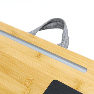 Bureau portable Samexi en bambou pour ordinateur portable, avec tapis de souris et support pour téléphone, pour la maison et le bureau - Product Image 3