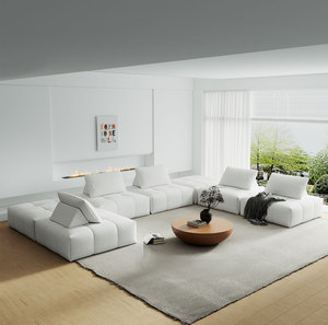 Set di Divani Modulari Moderni a 3 Posti, Letto Singolo, Divano Compresso per Soggiorno, Imballaggio Sottovuoto, Arredamento per Appartamenti, Magazzini e Centri Commerciali - Product Image 4