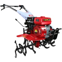 Mini Cultivadora de 170cc con Motor de Gasolina, para Granja/Jardín, con Arado y Azada, con Implementos Agrícolas Multifuncionales