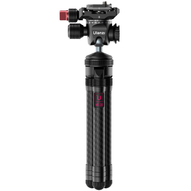 Ulanzi MT-28 Carbon Fiber Tripod Extendable Tripod Metal Ball Head With Cold Shoe 1/4 Screw Tripod for Smartphone SLR Camera