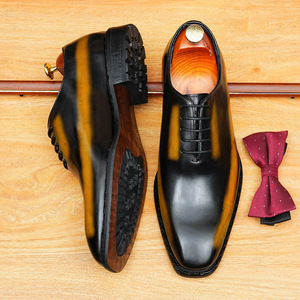 Zapatos Oxford a Cuadros de Nuevo Color para Hombre - Zapatos de Cuero Estilo Inglés - Zapatos Formales de Negocios de Cuero de Primera Calidad - Product Image 2