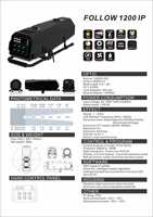 Projecteur LED professionnel 1200W IP54 étanche blanc avec gobo, DMX512, CRI 90 élevé, pour mariages, DJ, concerts, événements, théâtre