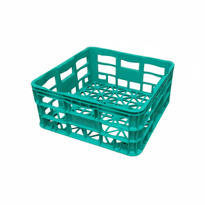 KE 4418 Perforated Plastic <b>Crate</b> Heavy Duty Stackable Recyclable Foldable Deep Euro Design Milk Yoghurt Cheese Dairy <b>Crate</b> - Product Image 2