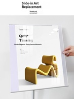 Support d'affichage vertical sur pied pour affiches A4, panneau publicitaire directionnel pour porte, personnalisable et rotatif