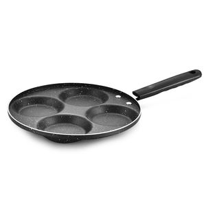 Poêle ronde antiadhésive en acier au carbone personnalisée à 3/5/7 tasses pour le petit-déjeuner, la cuisson des gaufres, la friture des œufs, les mini-crêpes, cuisine moderne - Product Image 3