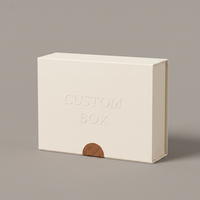 Boîte en carton ondulé recyclé écologique avec logo personnalisé en relief, emballage cadeau artisanal, boîte en papier blanc pour éponge en fourrure