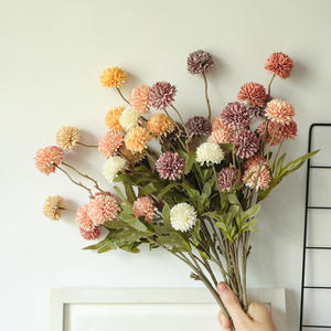 Meilleur prix pas cher pour une fleur <span class=keywords><strong>de</strong></span> chrysanthème en soie, pompon, 5 têtes, tige, pissenlit artificiel pour la décoration <span class=keywords><strong>de</strong></span> la maison - Product Image 2