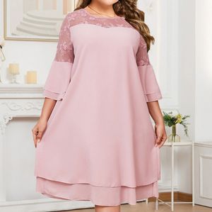 <span class=keywords><strong>In</strong></span> <span class=keywords><strong>pizzo</strong></span> manica corta donna <span class=keywords><strong>taglie</strong></span> <span class=keywords><strong>forti</strong></span> <span class=keywords><strong>abiti</strong></span> Midi ampi <span class=keywords><strong>abiti</strong></span> estivi abbigliamento Casual da ufficio lavoro grande taglia abito XL-5XL - Product Image 3