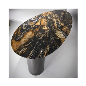Bureau <span class=keywords><strong>de</strong></span> bureau en granit <span class=keywords><strong>de</strong></span> luxe Table basse ovale avancée en soie dorée Bureau <span class=keywords><strong>de</strong></span> <span class=keywords><strong>réception</strong></span> Comptoir <span class=keywords><strong>de</strong></span> <span class=keywords><strong>réception</strong></span> avant - Product Image 1