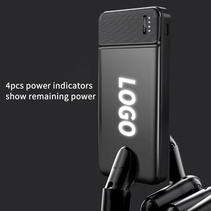 พาวเวอร์แบงค์ LED บางเฉียบ 10000mAh พาวเวอร์แบงค์แบบมีไฟส่องสว่าง  โลโก้สั่งทำได้ พอร์ต USB คู่ - Product Image 5