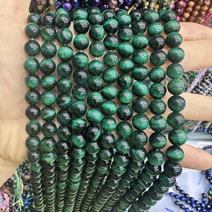 Perles rondes en pierre naturelle œil de tigre bleu et rouge, <span class=keywords><strong>agate</strong></span> et quartz, 6/8/10/12 mm, en vrac, pour la fabrication de bijoux, bracelets et colliers DIY - Product Image 5