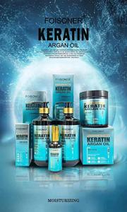 Juego de cuatro piezas de nueces de queratina marroquí de <span class=keywords><strong>marca</strong></span> propia, champú nutritivo para reparación hidratante del cabello - Product Image 3