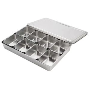 Contenitore Moderno per Spezie in Acciaio Inox con Coperchio, Ecologico e Durevole, per Conservazione in Cucina e Regali - Product Image 1