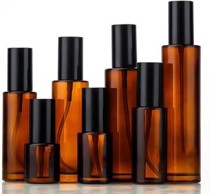 Set de Botellas de Vidrio para Suero Cosmético para el Cuidado de la Piel, 20ml-120ml, Hombro Plano, Ámbar, Vacías, con Bomba Dosificadora, Pulverizador, Tapa y Serigrafía Personalizada - Product Image 6