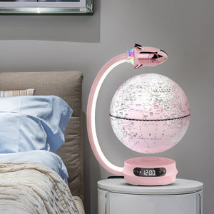 Mode décoration de la maison LED fusée flottante lévitation magnétique Globe flottant carte du monde avec lumière LED et haut-parleur sans fil - Product Image 2