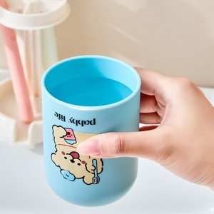 Drain Wash Cup <b>Holder</b> Dental Set No Punching Cartoon Student Dormitory <b>Toothpaste</b> Toothbrush Mouthwash Countertop Storage Rack - Product Image 3