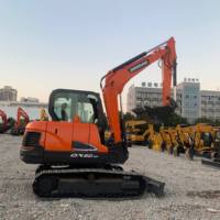 Excavadora Usada de Marca Coreana Doosan DX60-9C, Excavadora de Orugas de 6 Toneladas, Cucharón de 0.21m3, Maquinaria de Construcción