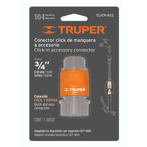 Truper CLICK-ACC connettore rapido 1/2 \ "accessorio per acqua da giardino per irrigazione da esterno in plastica e tecnologia Click-Acc - Product Image 2