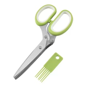 Ciseaux de <span class=keywords><strong>cuisine</strong></span> professionnels - Ciseaux à herbes et légumes <span class=keywords><strong>en</strong></span> acier inoxydable à 5 lames, pour hacher rapidement, nettoyer les ciboulettes, outil de chef - Product Image 1