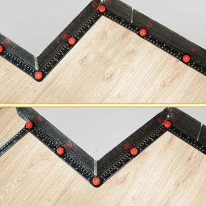 Herramienta de <span class=keywords><strong>plantilla</strong></span> de herramienta de medición de Material ABS 6/9/12/16 lados regla de medida de ángulo deslizante plegable - Product Image 2