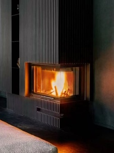 Chimenea <span class=keywords><strong>de</strong></span> Puerta Corredera para Villa, Chimenea <span class=keywords><strong>de</strong></span> <span class=keywords><strong>Leña</strong></span> Real con Inserto para Calefacción, Estilo Europeo <span class=keywords><strong>de</strong></span> Lujo, Decoración Interior para Sala <span class=keywords><strong>de</strong></span> Estar - Product Image 5