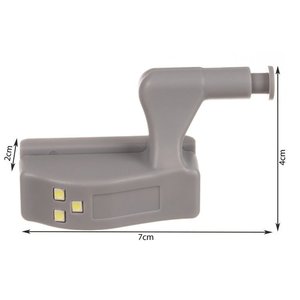 Luz LED para armario y guardarropa con 3 LED, diseño de montaje en pared de color gris - Product Image 2