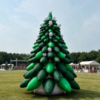 Ballon publicitaire gonflable en forme d'arbre de Noël, modèle en PVC durable et imperméable, 3,66 m de haut pour l'extérieur