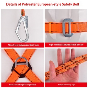 New national standard polyester European safety <b>belt</b> aerial <b>work</b> anti-fall five-point safety <b>belt</b> manufacturers wholesale - Product Image 2