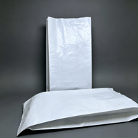 Sac en aluminium PE de qualité alimentaire blanc laiteux, 25 kg, haute barrière, opaque, thermoscellable, à soudure centrale