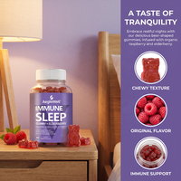 Gummies pour le sommeil OEM ODM avec baies d'églantier, mélatonine, échinacée, zinc et mélange de vitamine C, double soutien pour un sommeil réparateur et le bien-être immunitaire