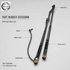 Braccio tergicristallo a gancio Tonly 885 GSS500MM per pantografo, ricambio per autocarro ribaltabile Shaanxi Tonly Wide Body - Product Image 3