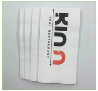 Serviettes de table jetables imprimées en papier Airlaid, pliées en 1/4, blanches, 2 plis, style sac, vente chaude usine