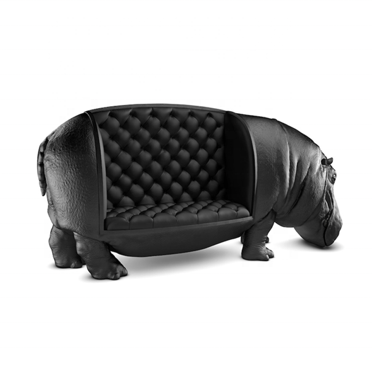 Ghế Sofa Ghế Da Pu Bằng Sợi Thủy Tinh Hình Động Vật Hippopotamus Cho Phòng Khách