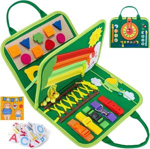 Tablero de Actividades de Fieltro para Niños 2025, Juguetes Educativos Tempranos Montessori, Tablero de Actividades Sensoriales para Niños Pequeños, Libro de Actividades de Fieltro - Product Image 4