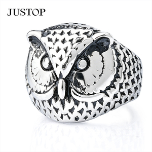 Anillo de Corona de Acero Inoxidable para Hombre JUSTOP, Estilo Punk, Plateado, Anillo de Cóctel para Regalo - Product Image 6